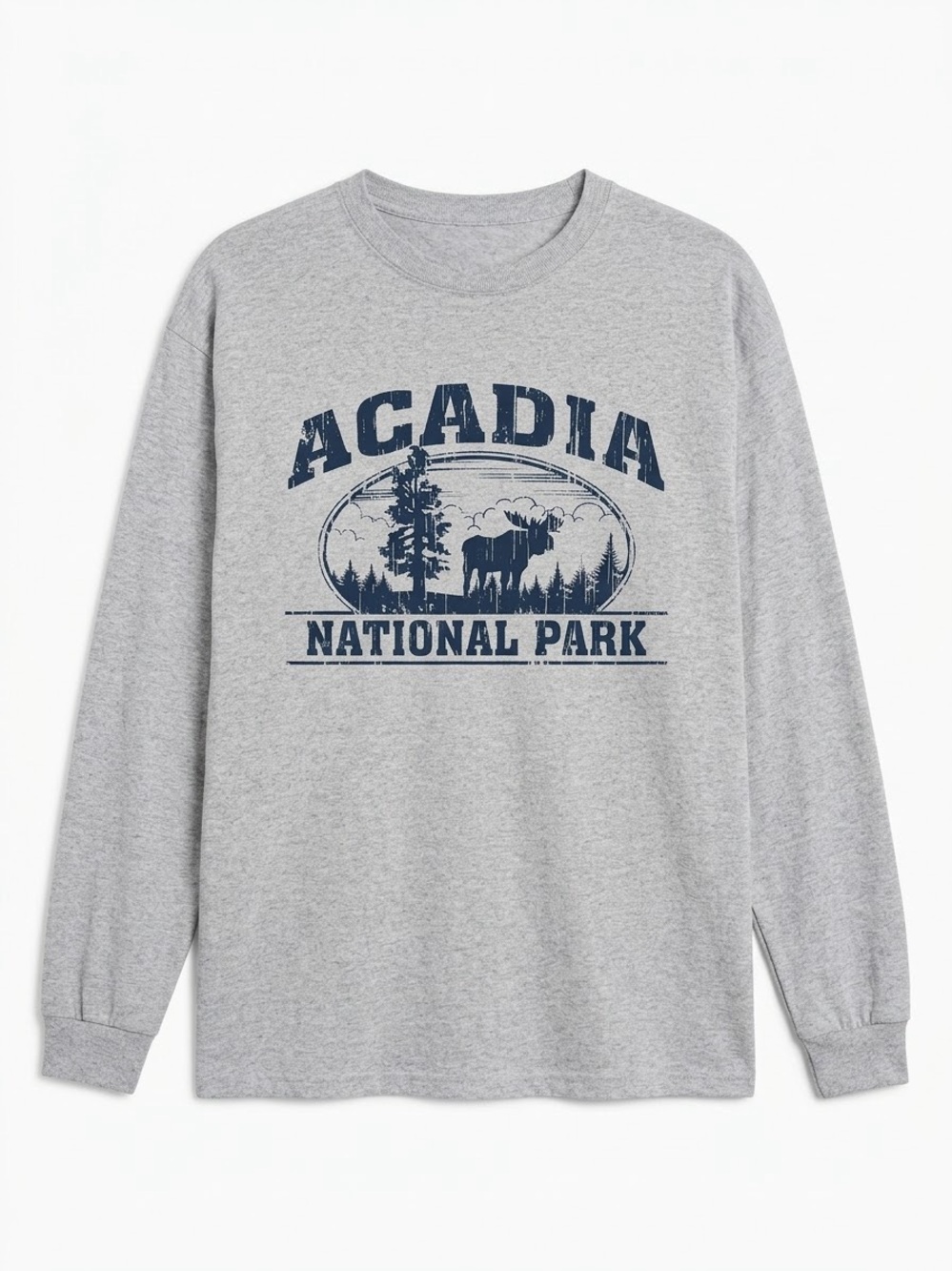 Gray 'Acadia National Park' Long Sleeve Pajama Top